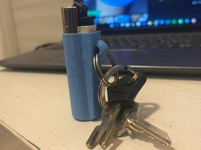 Keychain/cover for clipper lighter