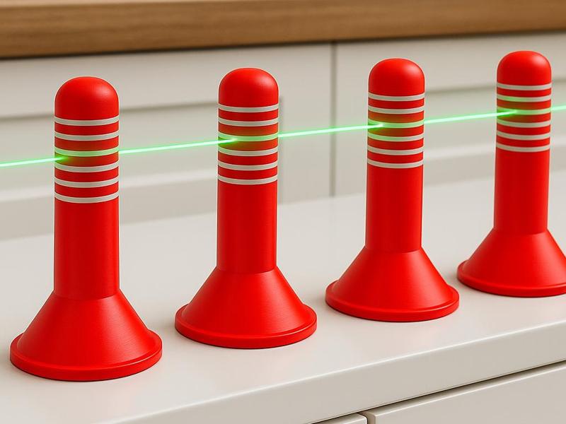 Laser Leveling Plumbs for Cabinets and Countertops