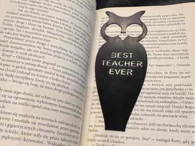 Owl teachers day bookmark gift 