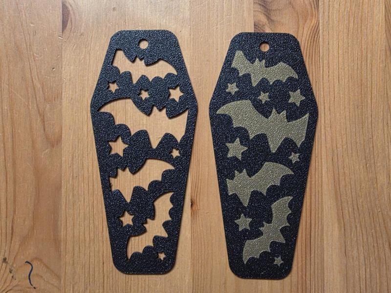 x2 Bat Bookmarks On Separate Plates
