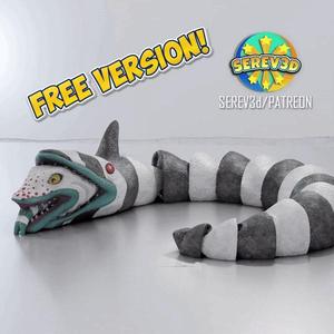 Beetlejuice Sandworm Articulated Flexi - Serev3d