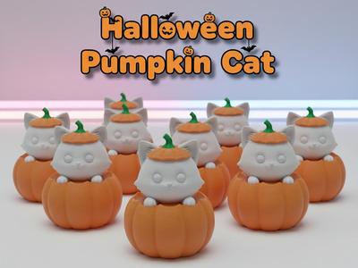 Halloween Pumpkin Cat
