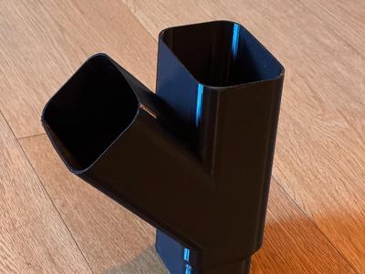Downspout Tee for 2x3 metal and vinyl downspout