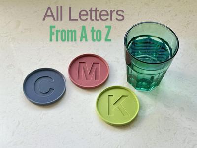 Letter Coasters for Family Members