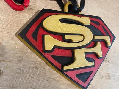 SF Superman 49ers Hype chain Pendant 