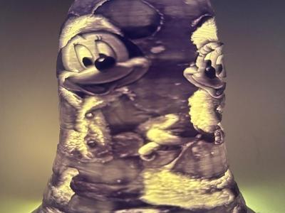 LED Tea Candle of Mickey and Minnie Christmas Bell