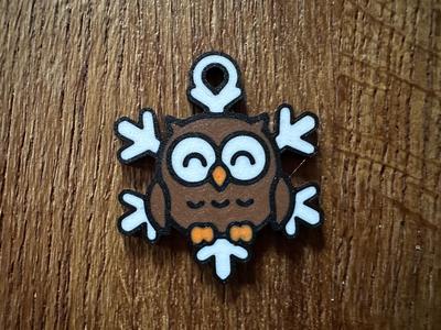 Owl in a snowflake