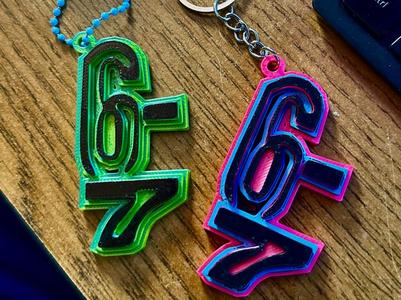 67 vIRAL kEYCHAIN pENDANT