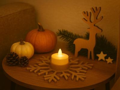Snowflake Tealight Holder - Christmas 