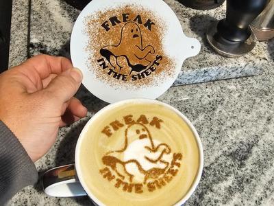 Perfect Freak in the Sheets Latte Art Stencil