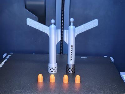 Hand cannon with built in spring