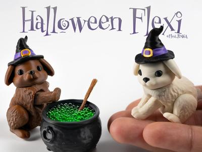 Halloween Witchy Bunny - Articulated & Keychain