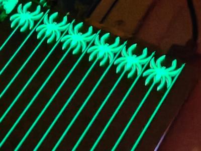 Fluorescent Mini Spiders 12pcs with Hanging String