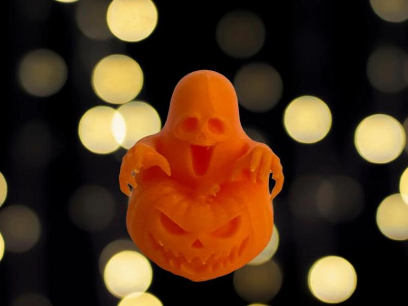 Cute Ghost Pumpkin Halloween Desktop Decoration