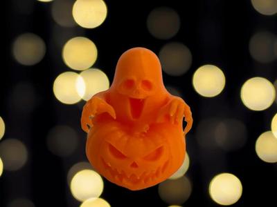 Cute Ghost Pumpkin Halloween Desktop Decoration