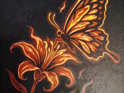 Hueforge Butterfly Lily