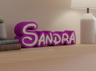nameplate lettering Sandra