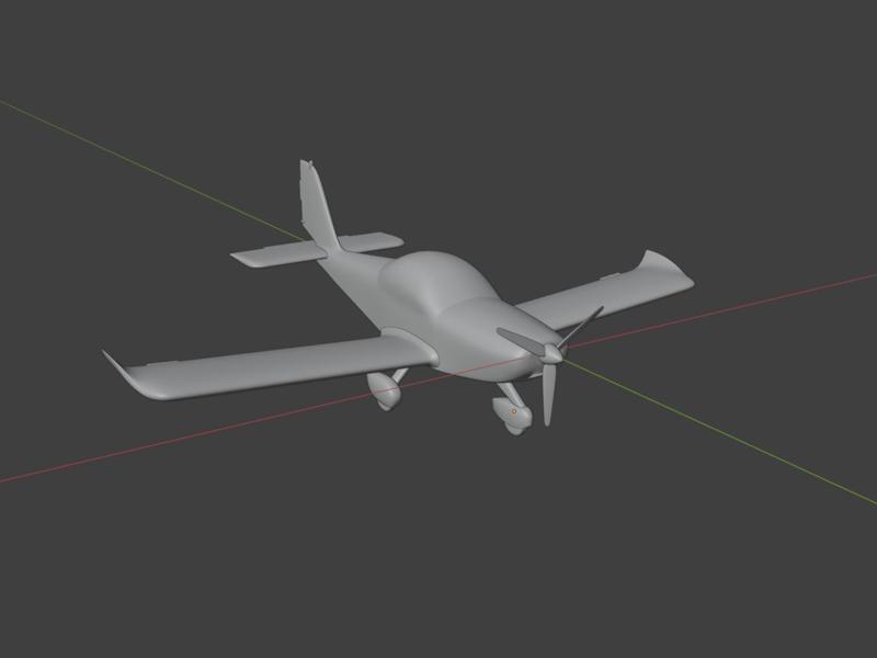 Evektor EV-97 Eurostar 1/30 scale model