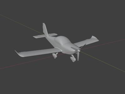Evektor EV-97 Eurostar 1/30 scale model