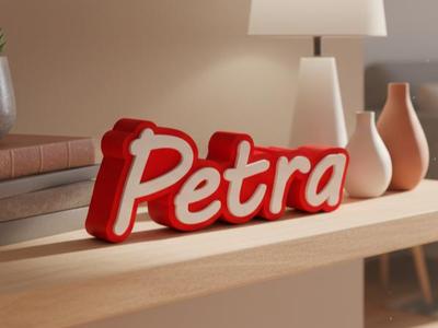 Nameplate lettering Petra