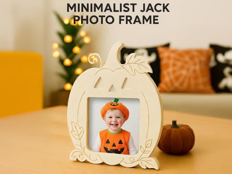 Minimalist Jack-o’-Lantern Photo Frame