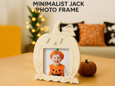 Minimalist Jack-o’-Lantern Photo Frame