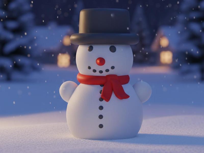 Cute Snowman Figurine | Classic Christmas Decor