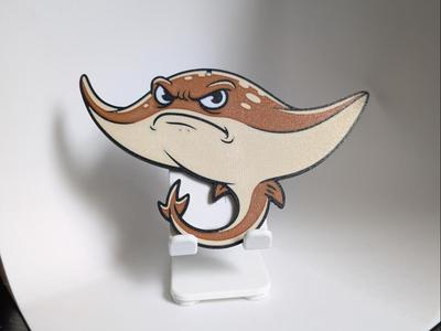 Grumpy Cartoon Stingray