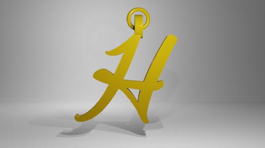 Pendant letter H