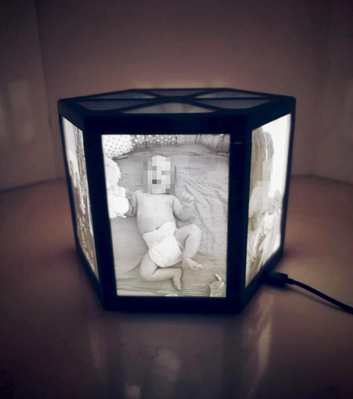 Hexagon Lithophane 6 Pictures