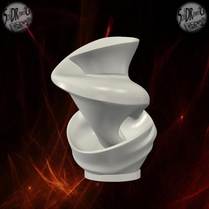 Modern Twisted Abstract Lamp Sculpture – SoliDRawinGs SG951
