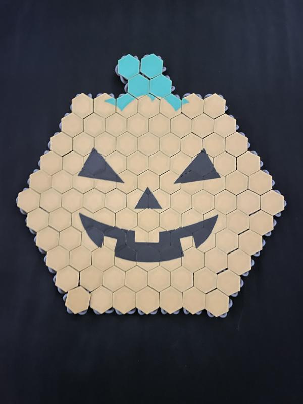 Jack-O’-Lantern NASA Fabric – Pumpkin Chainmail Fidget Toy, Halloween Desk Decor