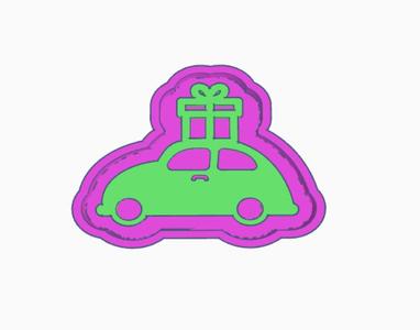 Vintage Christmas Car with Gift STL File | Festive Mold Master for Resin | Clay | Jesmonite | Silicone Mold Making | 3D Printing | Holiday Ornament