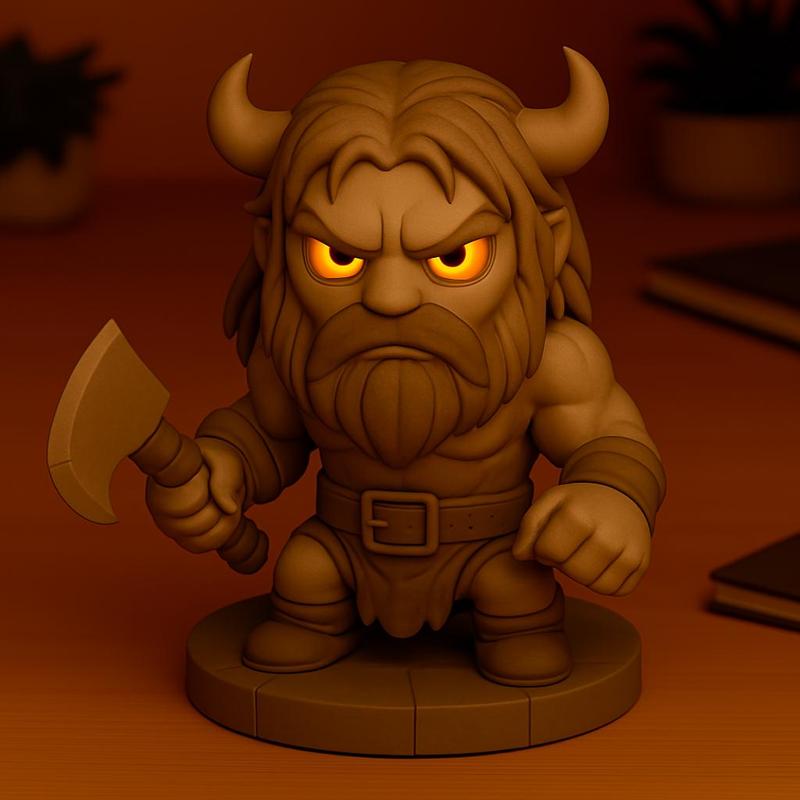 Thorgald the Untamed- Chibi Barbarian of the Bloody Dawn