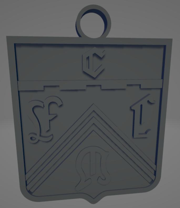 Llavero bicolor del Club Ferro Carril Oeste