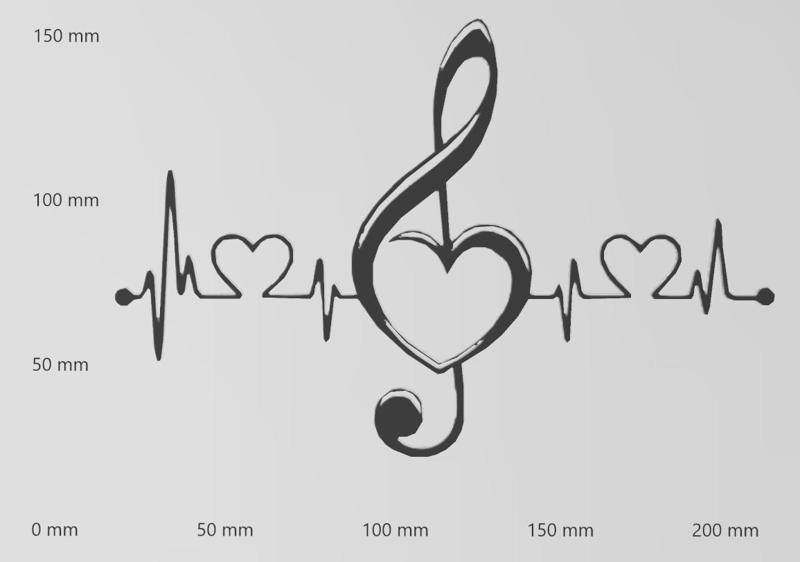 Wandtattoo ich liebe Musik 2