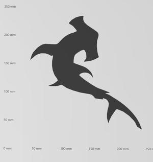 Wandtattoo Hammerhai