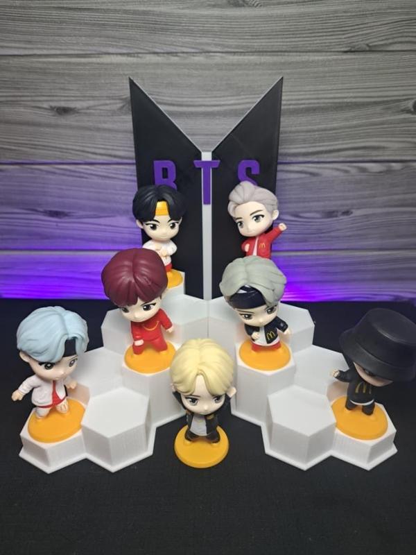 BTS I BTS 7 I TINY I TAN I STAND I COLLECTION I STAND I ARMY I ARMY I SUGA I JIM I JUNGKOOK I 7 PLACES