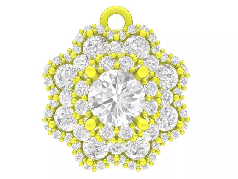 Diamond Flower Pendant for Women A7142