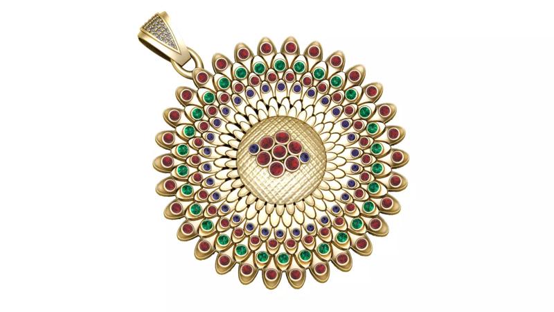 RUSSIAN STYLISH PENDANT 3D PRINTABLE MODEL