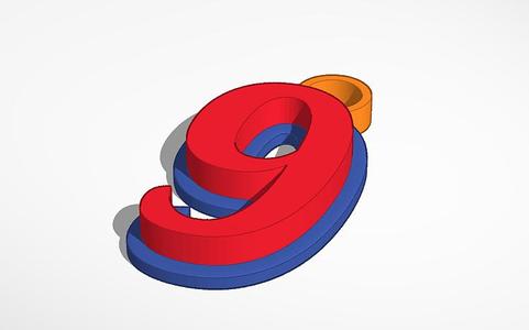 LLAVERO NUMERO NUEVE ( NUMBER NINE KEYCHAIN )