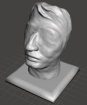 Roman Head ? - 3D Scan of Clay Sculpture