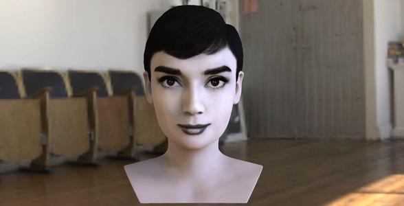 Audrey Hepburn bust for full color 3D printing