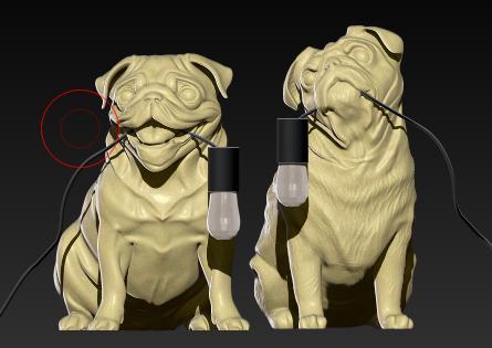 Adorable Pug Dog Lamp