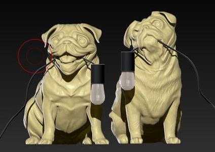 Adorable Pug Dog Lamp