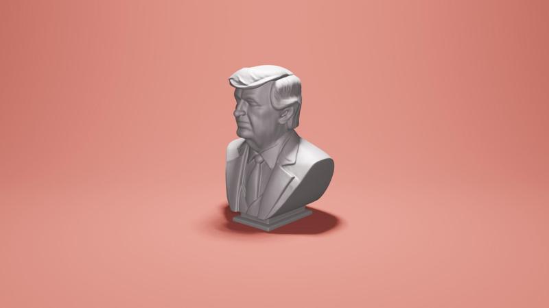 Donald Trump bust for 3D printing