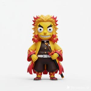 Rengoku Simpsons Crossover 3D Figure STL