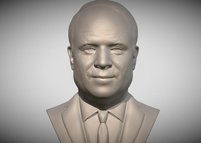 John McCain bust for 3D printing