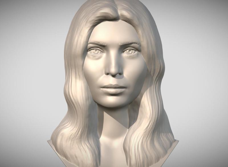 Ivanka Trump bust for 3D printing