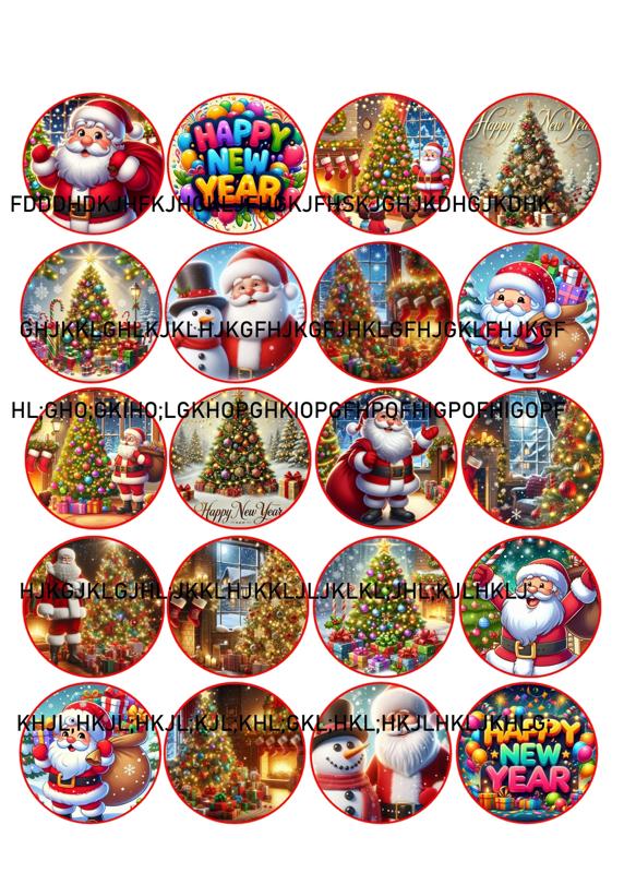 Christmas stickers-resolution 10656x14908 PDF